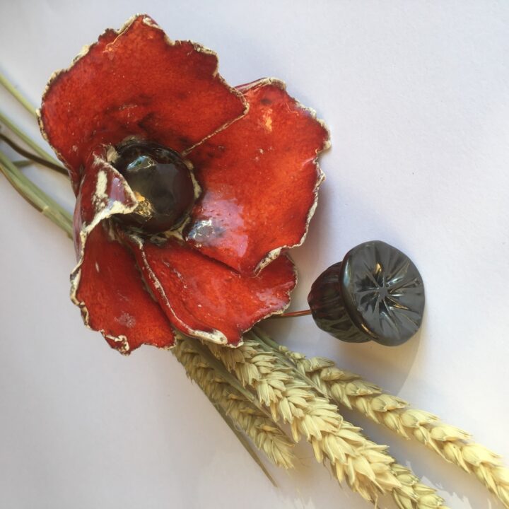 Ceramic poppy