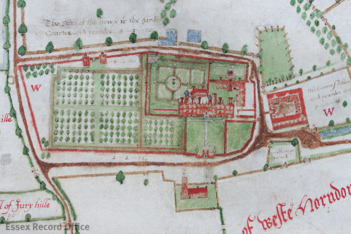 1598 Walker Map of Thorndon Hall (ERO)