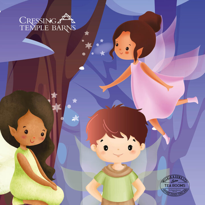 Illustration of two fairies and an elf