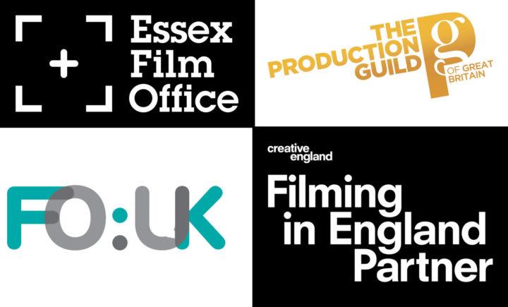 Infographic of four film office logos UK