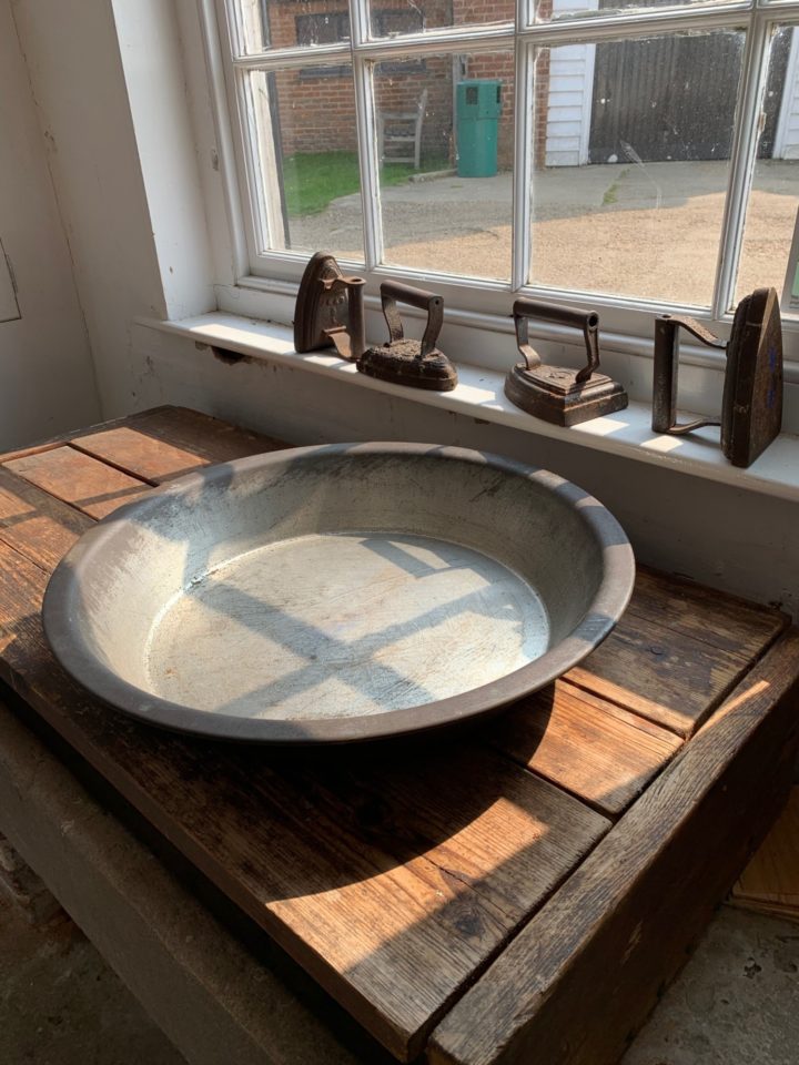 An old metal sink