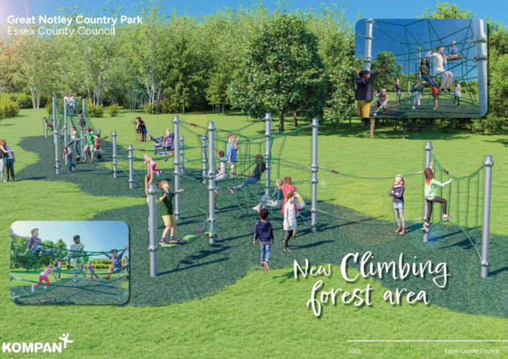 New climbing forest area at Great Notley Country Park