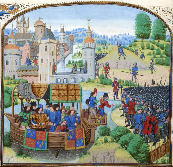 A painting depicting The Peasants' Revolt of 1381