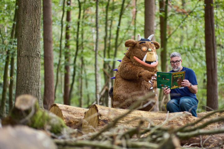 The Gruffalo enjoys a story at Thorndon Country Park
