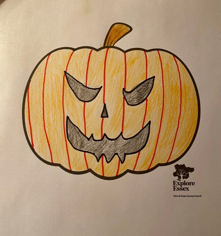 Pumpkin colouring sheet