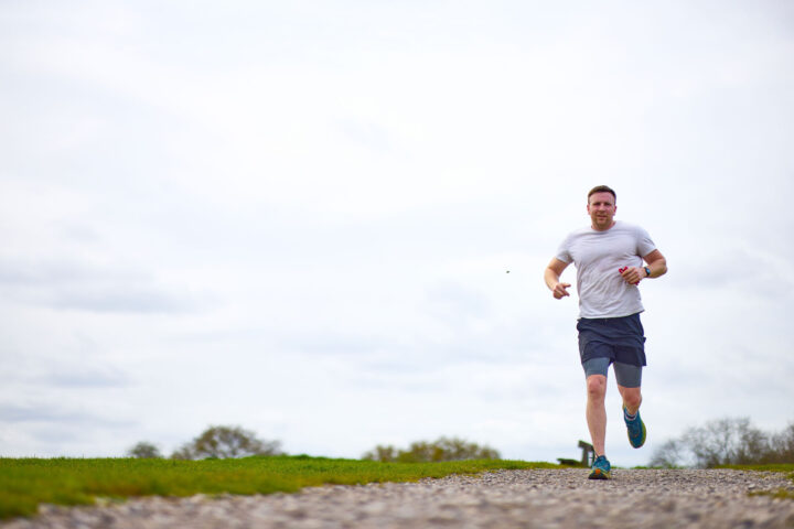 Man running outside
