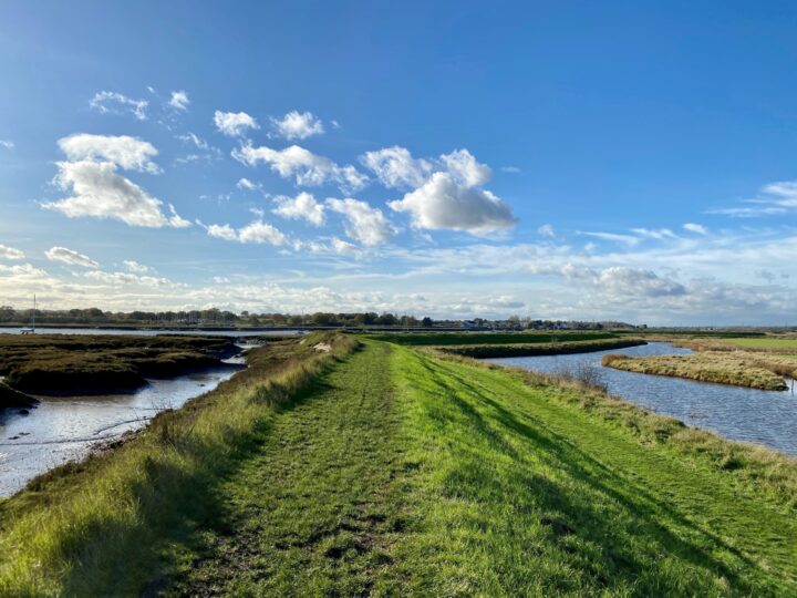 The river and borrow dyke at Marsh Farm