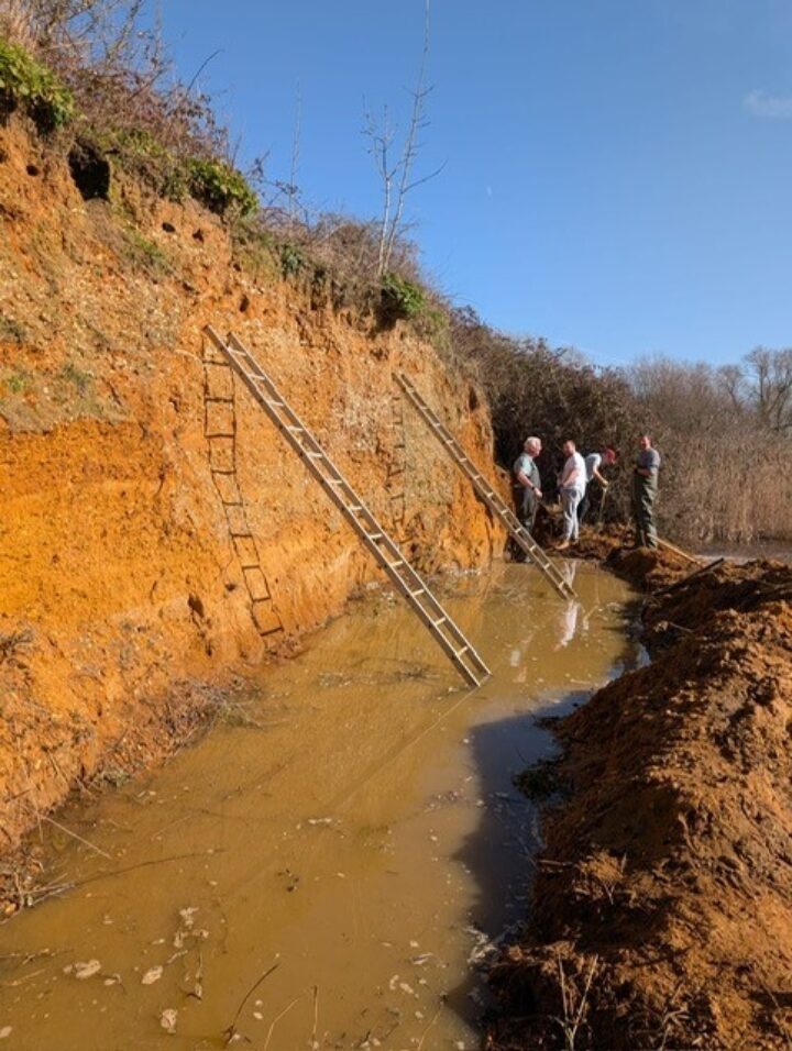 Work takes place to the Sand Martin bank