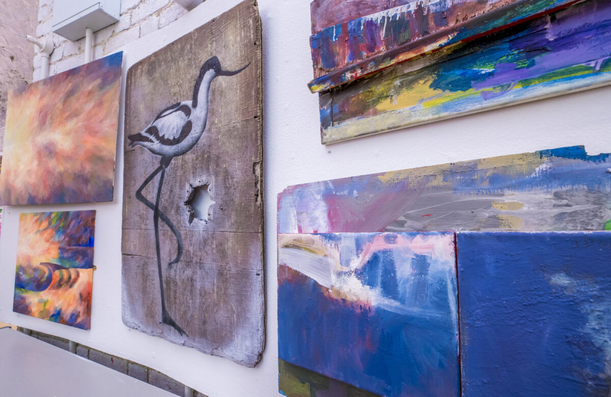 Artwork displayed on a wall