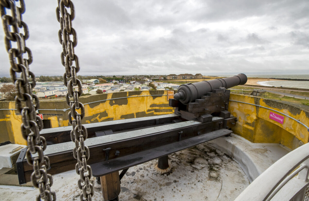 A cannon at Jaywick Martello Tower