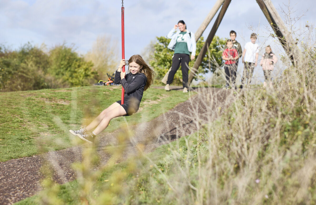 Zip line at Notley