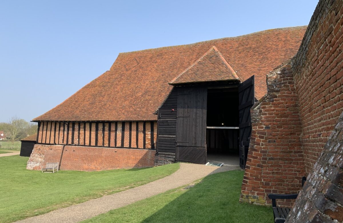 A wood and tile barn