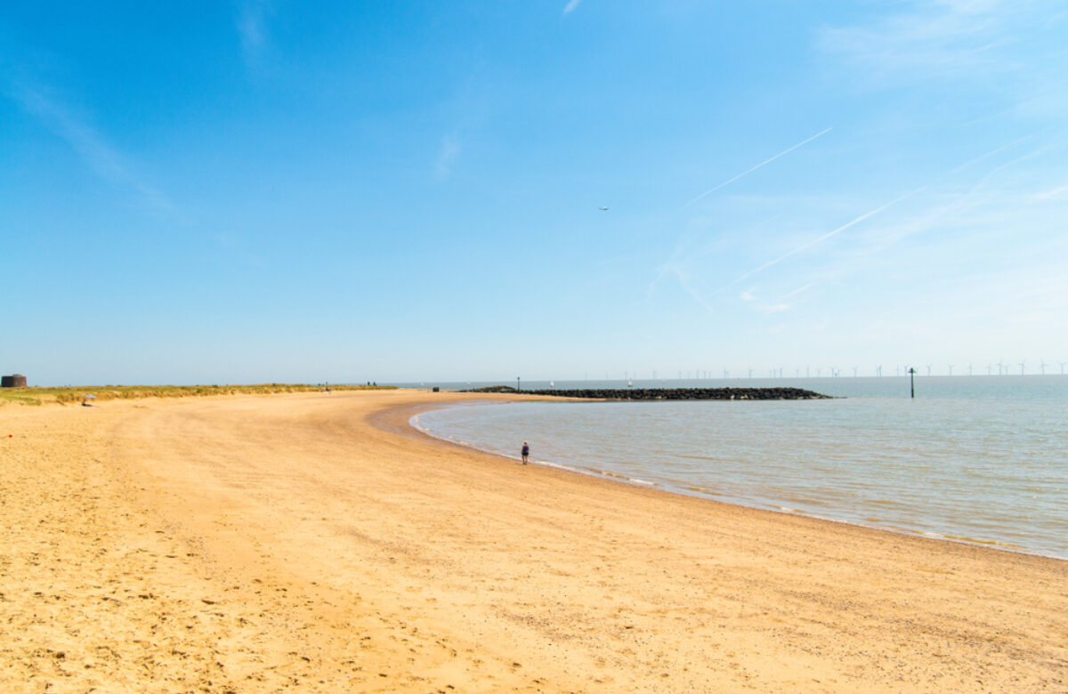 Jaywick Sands beach in summer
