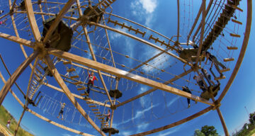 People enjoying the apparatus at Sky Ropes