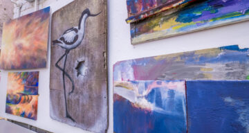 Artwork displayed on a wall