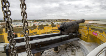 A cannon at Jaywick Martello Tower