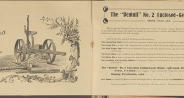 Original brochure of a Bentall No 2 mower