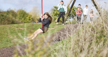 Zip line at Notley